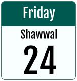 Hijri date 24 Shawwal 1445