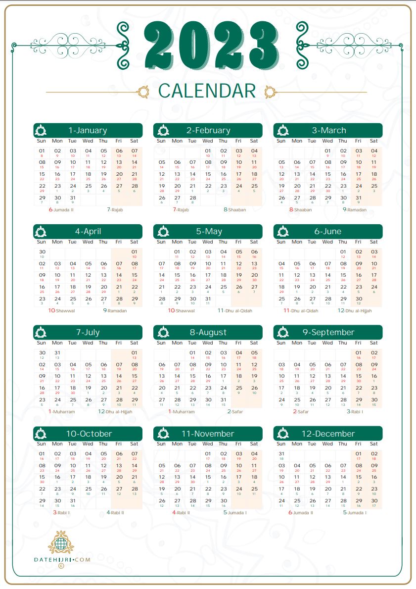 2025 January Hijri Calendar Calendar 2025 June July August