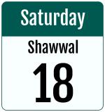 Hijri date 18 Shawwal 1445