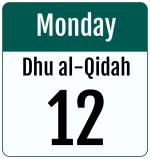 Hijri date 12 Dhu al-Qidah 1445