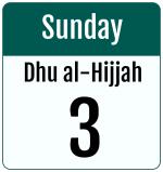 Hijri date 3 Dhu al-Hijjah 1445