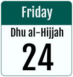 Hijri date 24 Dhu al-Hijjah 1446