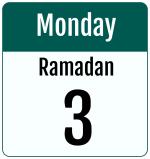 Hijri date 3 Ramadan 1446