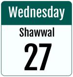 Hijri date 27 Shawwal 1447