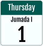 Hijri date 1 Jumada I 1447