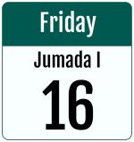 Hijri date 16 Jumada I 1447