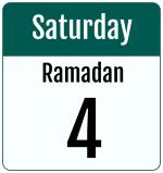 Hijri date 4 Ramadan 1447