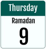 Hijri date 9 Ramadan 1447