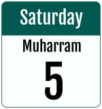 Hijri date 5 Muharram 1448