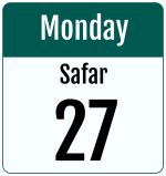 Hijri date 27 Safar 1448