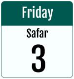 Hijri date 3 Safar 1448
