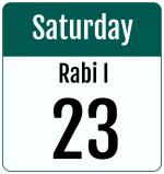 Hijri date 23 Rabi I 1448