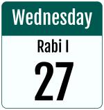 Hijri date 27 Rabi I 1448